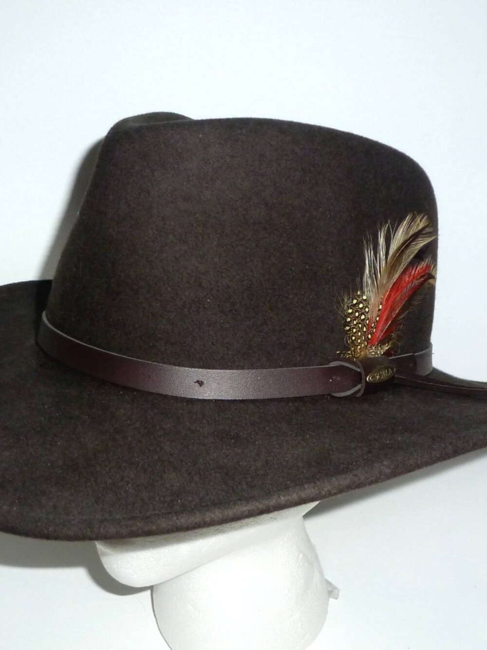 Scala Fedora Dark Brown Wool Hat - Men's Size Large